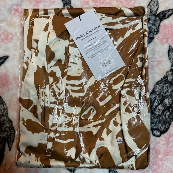 Lexbreezy Hawaii 🌺 Hoku One Shoulder Seashell Brown Set NWT - Picture 5 of 7